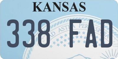 KS license plate 338FAD
