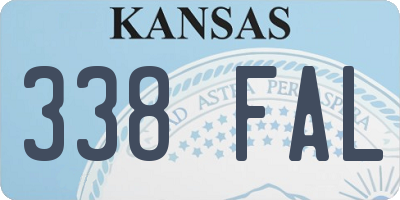 KS license plate 338FAL