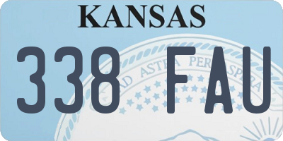 KS license plate 338FAU