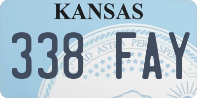 KS license plate 338FAY