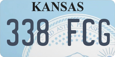 KS license plate 338FCG