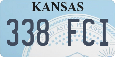 KS license plate 338FCI