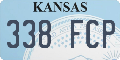 KS license plate 338FCP