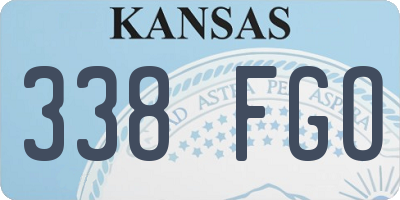 KS license plate 338FGO