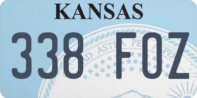 KS license plate 338FOZ