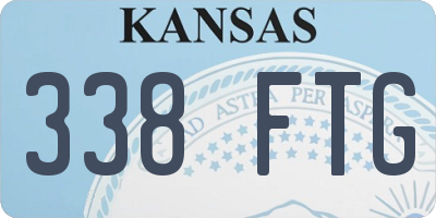 KS license plate 338FTG