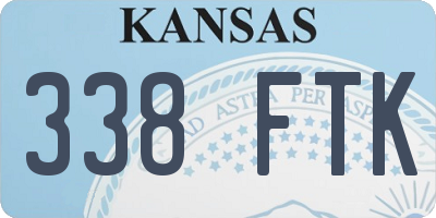 KS license plate 338FTK