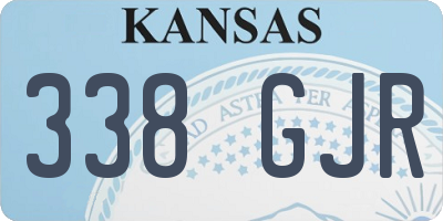 KS license plate 338GJR