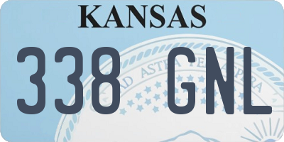 KS license plate 338GNL