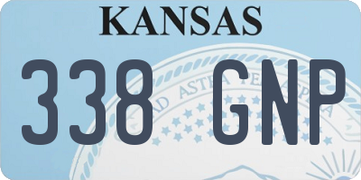 KS license plate 338GNP