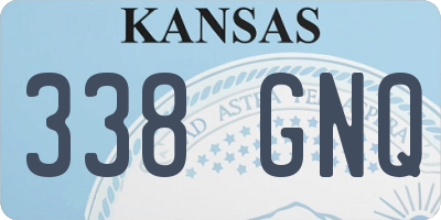 KS license plate 338GNQ