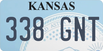KS license plate 338GNT
