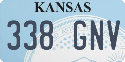 KS license plate 338GNV