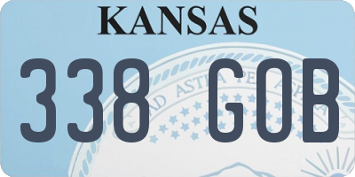 KS license plate 338GOB