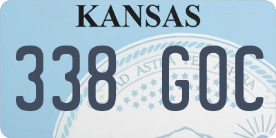 KS license plate 338GOC