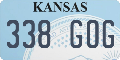 KS license plate 338GOG