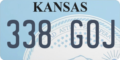 KS license plate 338GOJ