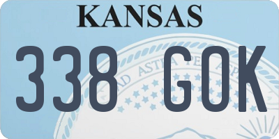 KS license plate 338GOK