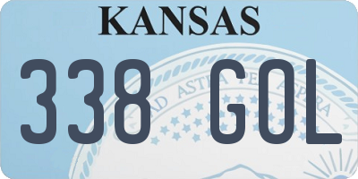 KS license plate 338GOL