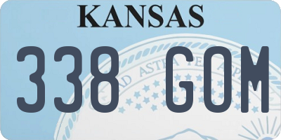 KS license plate 338GOM