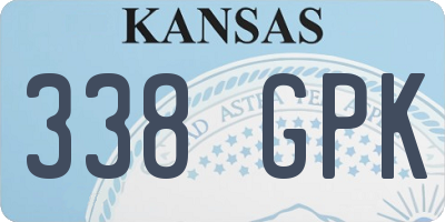 KS license plate 338GPK