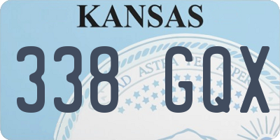 KS license plate 338GQX