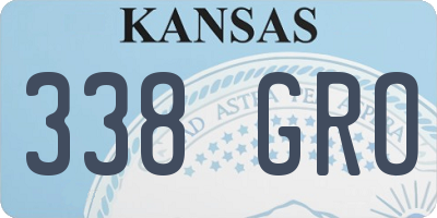 KS license plate 338GRO