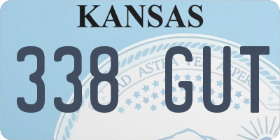 KS license plate 338GUT