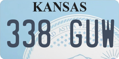 KS license plate 338GUW