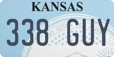 KS license plate 338GUY