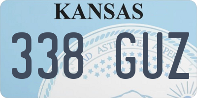 KS license plate 338GUZ