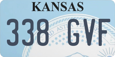 KS license plate 338GVF