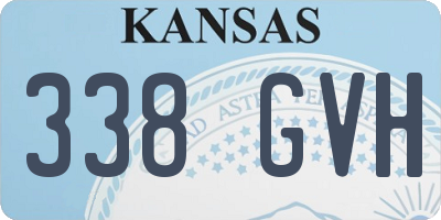 KS license plate 338GVH