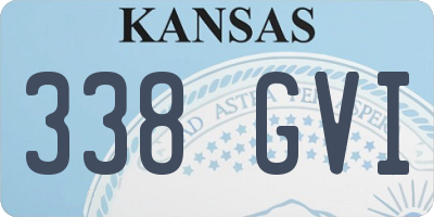 KS license plate 338GVI