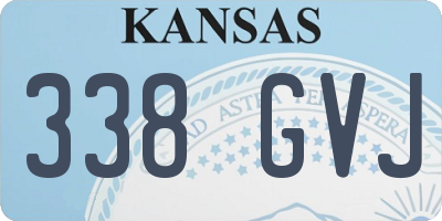 KS license plate 338GVJ