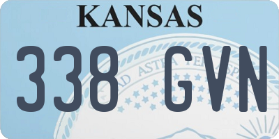 KS license plate 338GVN
