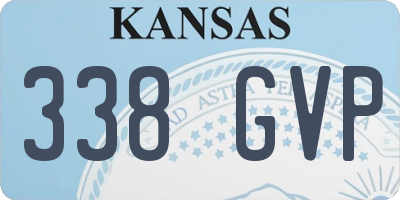 KS license plate 338GVP
