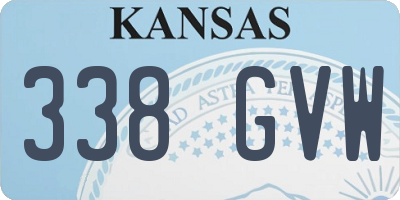 KS license plate 338GVW