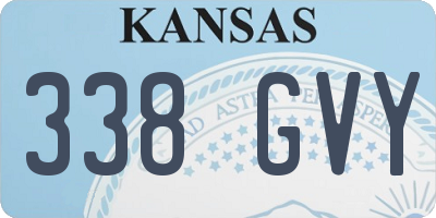 KS license plate 338GVY