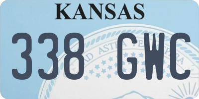 KS license plate 338GWC