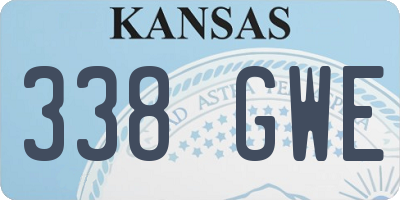 KS license plate 338GWE