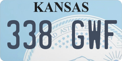 KS license plate 338GWF