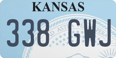 KS license plate 338GWJ