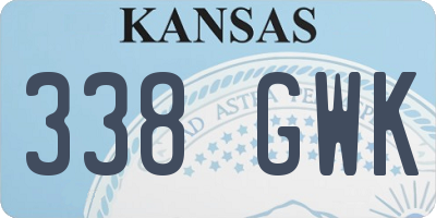 KS license plate 338GWK