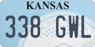 KS license plate 338GWL