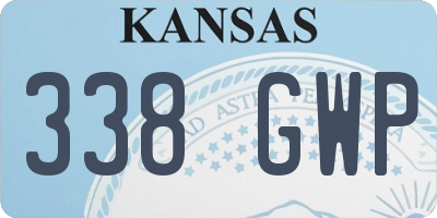 KS license plate 338GWP