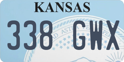 KS license plate 338GWX