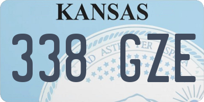 KS license plate 338GZE