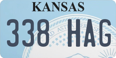 KS license plate 338HAG