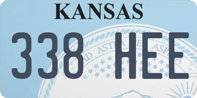 KS license plate 338HEE